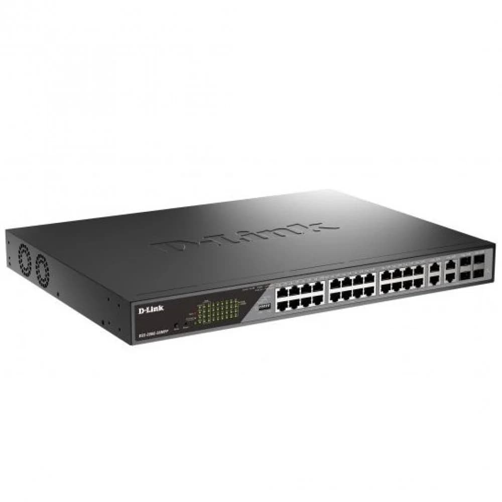 Сетевой коммутатор/ Smart L2 Surveillance Switch 24х1000Base-T PoE (8 PoE ports 802.3bt 90W), 4xCombo 1000Base-T PoE/SFP, PoE Budget 518W, Long-range PoE up to 250m