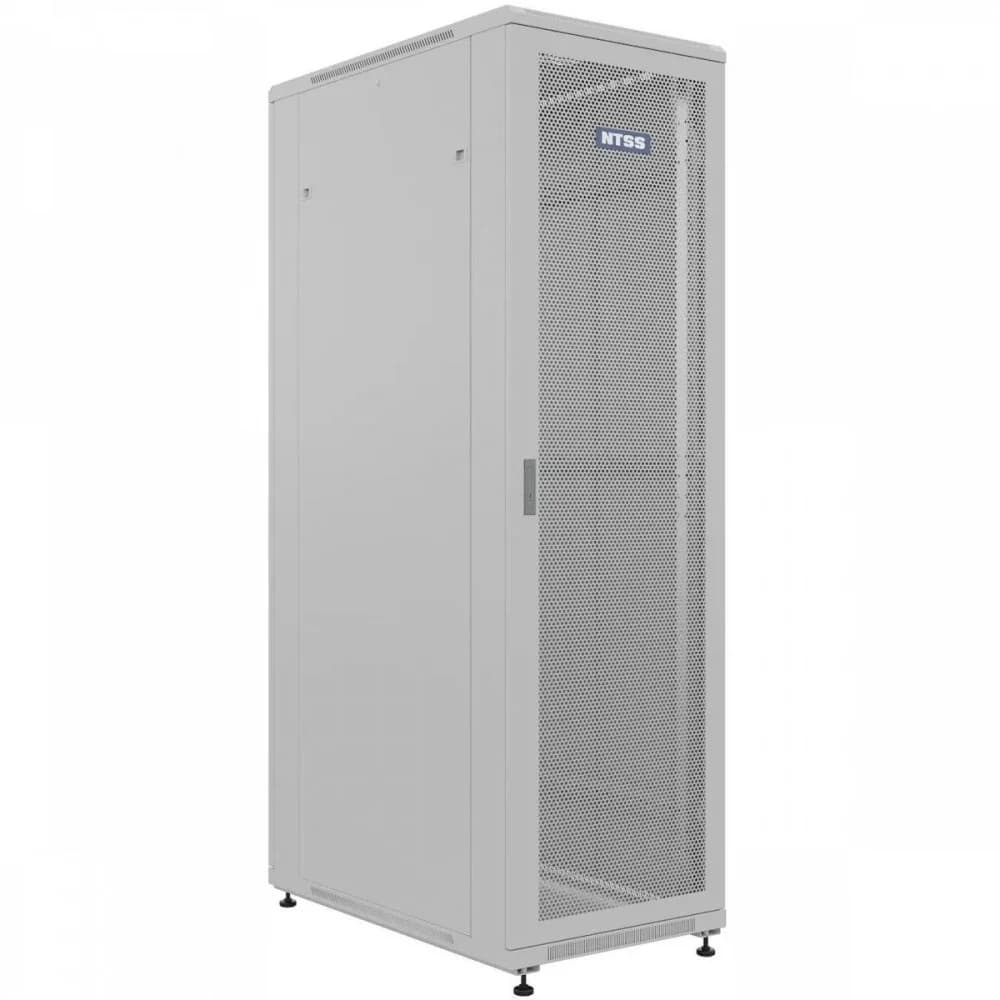 Шкаф серверный NTSS Премиум (NTSS-R42U80100PD/PDD-BL) напольный 42U 800x1000мм пер.дв.перфор. металл 900кг серый 910мм 160кг 1987мм IP20 сталь