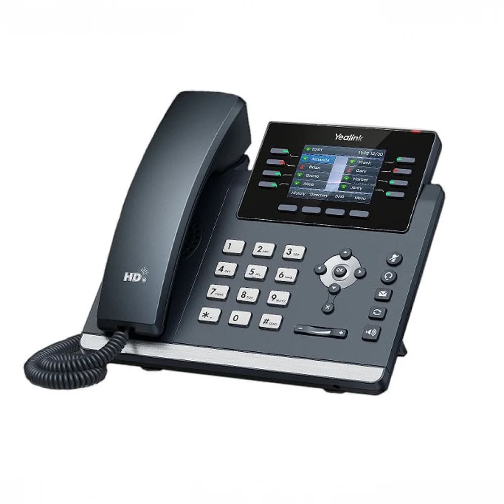 Телефон SIP Yealink SIP-T44U, 12 аккаунтов, 2 порта USB, цветной экран, BLF,PoE, GigE, без БП (SIP-T44U)