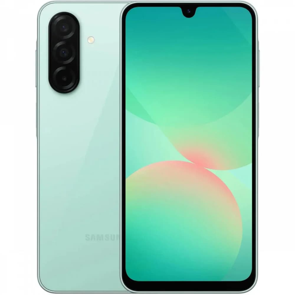 Смартфон Samsung SM-A266B Galaxy A26 5G 128Gb 6Gb мятный моноблок 3G 4G 2Sim 6.7" 1080x2340 Android 15 50Mpix 802.11 a/b/g/n/ac NFC GPS GSM900/1800 GSM1900 Protect microSD max2048Gb