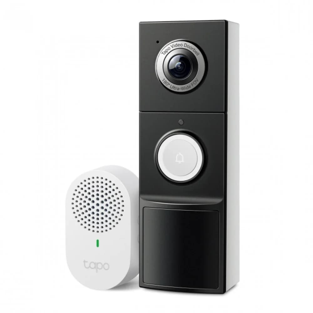 Умный дверной глазок 5MP (2K) с питанием от аккумулятора Tapo D235 < Видеодомофон Tapo D235 × 1, Дверной звонок Tapo × 1, Спецификация: 2K 5 Мп (2560 × 1920 пикселей), 2.4 ГГц, перезаряжаемая лити