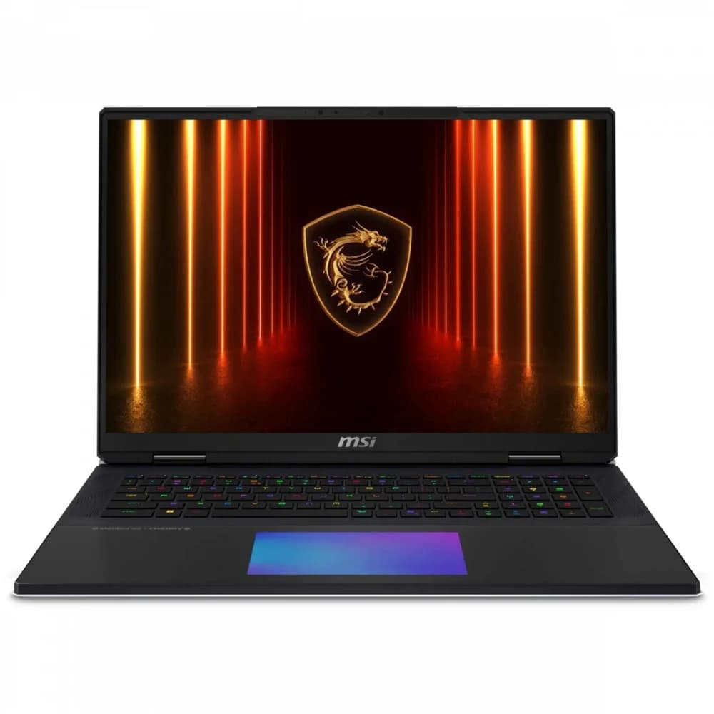 Ноутбук без сумки MSI Titan 18 HX A2XWJG-206RU Ultra9 285HX 18" 16:10 UHD+ (3840x2400)120Hz DDR5 64GB (32GB*2),4TB SSD(2TB+2TB),NV RTX 5090 (24GB GDDR7),99Whr,3,6kg,2y,Win11Home,Black