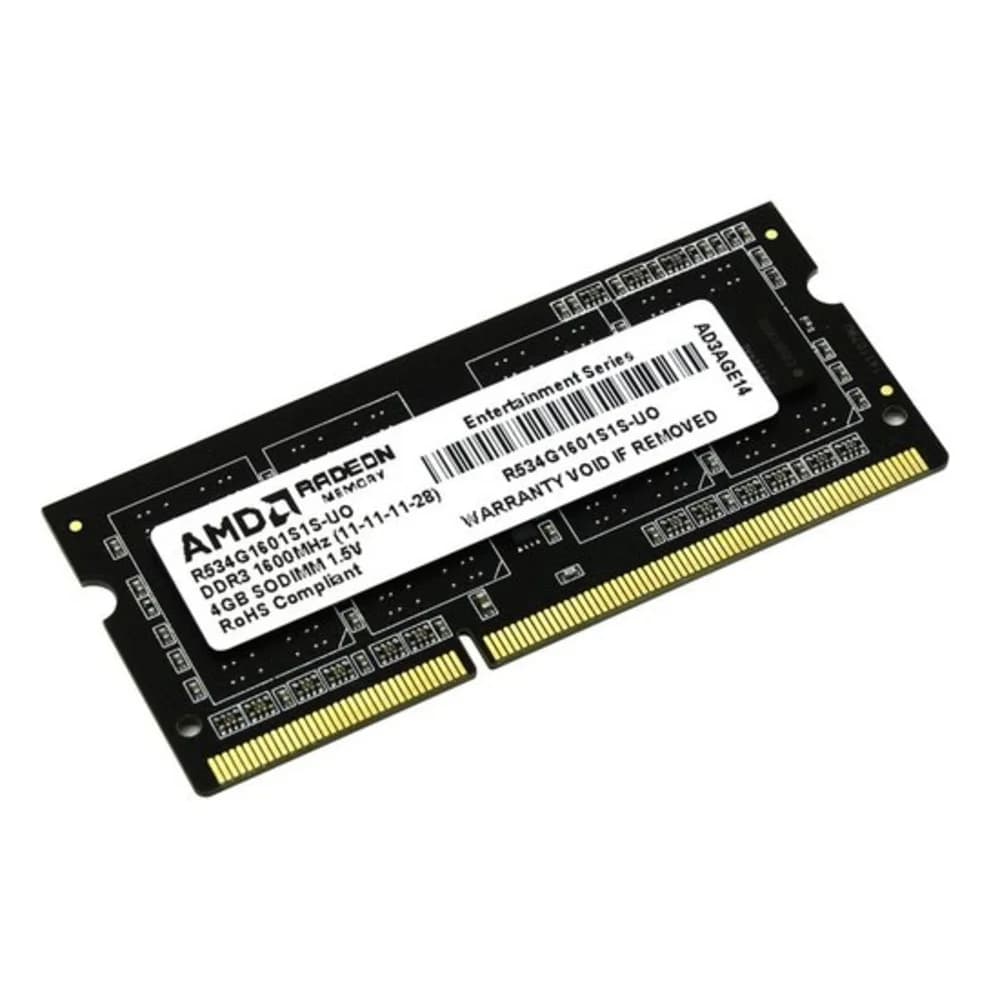 4GB AMD Radeon™ DDR4 2400 SO DIMM R7 Performance Series Black R744G2400S1S-U Non-ECC, CL16, 1.2V, RTL (182316)