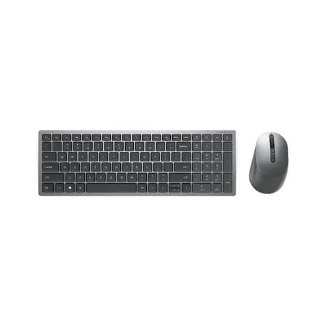 Клавиатура + мышь Dell KM7120W клав:серебристый мышь:серый USB беспроводная Bluetooth/Радио