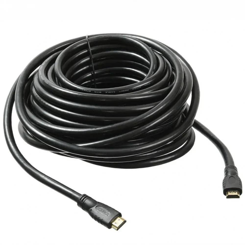Кабель аудио-видео Buro HDMI (m)/HDMI (m) 15м. Позолоченные контакты черный (BHP HDMI 2.0-15)