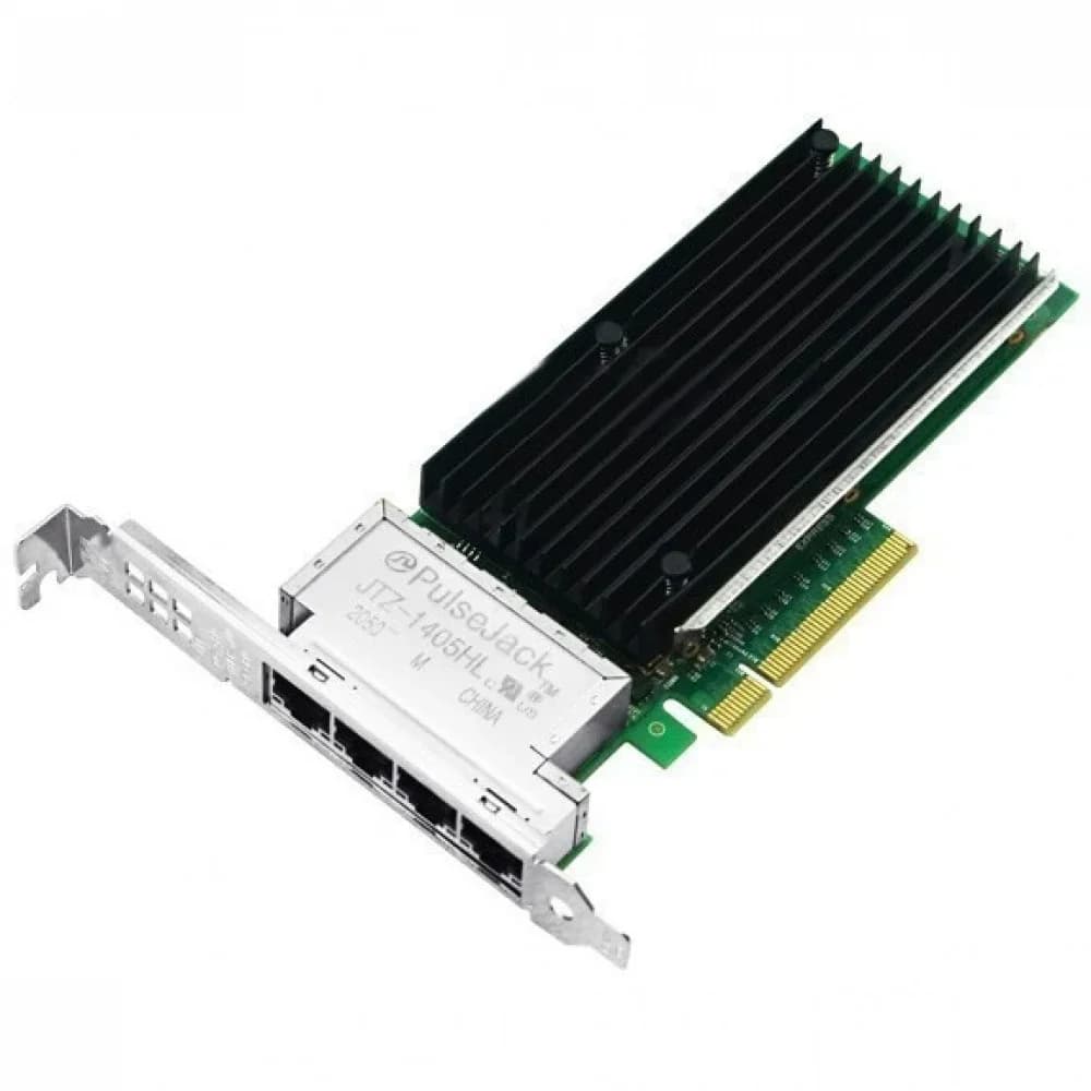 Сетевой адаптер Lr-Link LRES1013PT PCIe v3.0 x8 4*RJ45 10G NIC Card на базе Intel X710