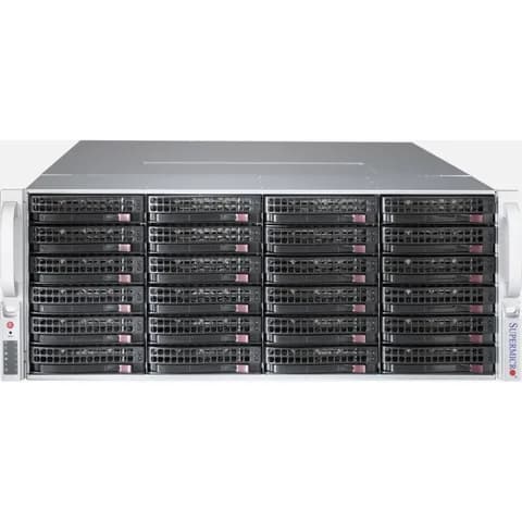 Серверное шасси, Supermicro, CSE-847BE1C4-R1K23LPB, 4U, 1200 Вт, 7 вентиляторов, 36 корзин HotSwap 3.5", 38 корзин опционально, HotSwap 2.5"