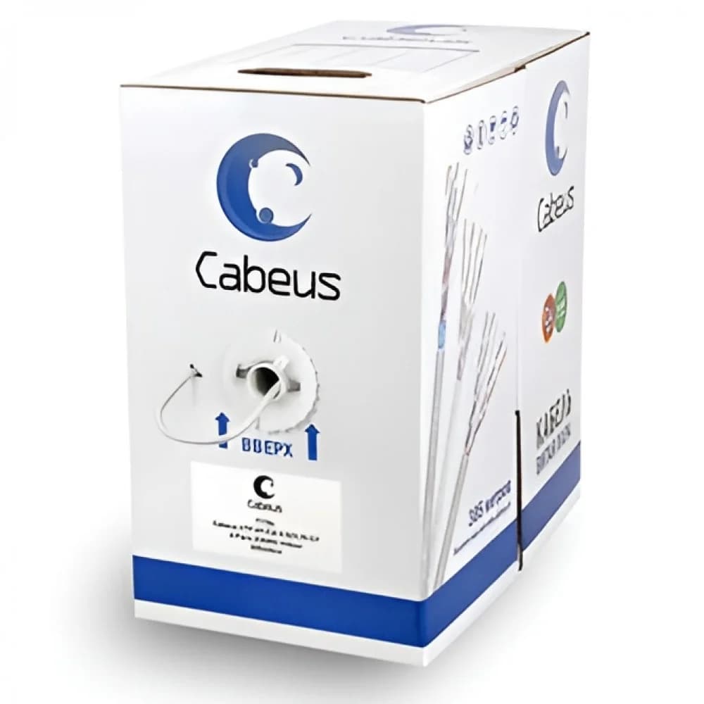 Cabeus UTP-4P-Cat.6-SOLID-LSZH Кабель витая пара UTP (U/UTP), категория 6, 4 пары (23 AWG), LSZH, (305 м)