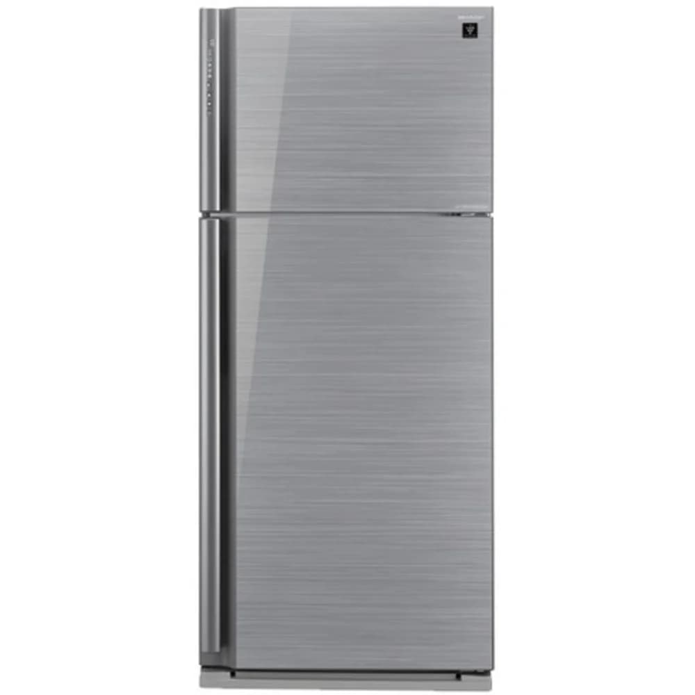 Холодильник Sharp SJXP59PGSL с верхним расположением морозильной камеры, silver/glass (600(422+178),A++,No Frost/Hybrid Cooling/Extra-Cool, J-TECH Inverter, 800 x1850 x735)