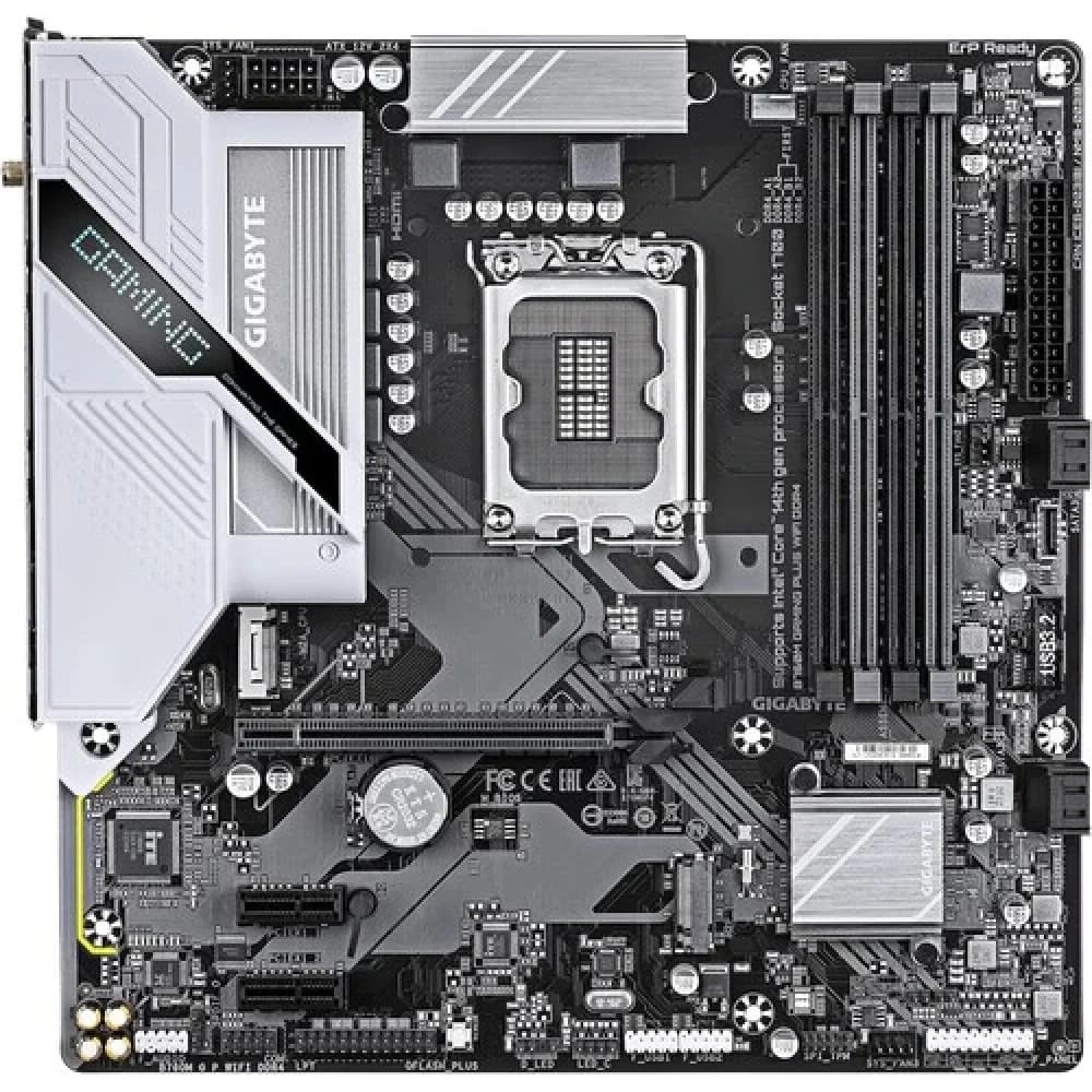 Материнская плата MSI B760M GAMING PLUS WIFI DDR4 B760, LGA1700, 4*DDR4, 5*PCIEx16, 2*M.2, 2*TypeC, 2*USB3.2Gen2, 2*USB3.2Gen1, 8*USB2.0, 4*SATA3.0, 2.5G, DP, HDMI, ATX, RTL