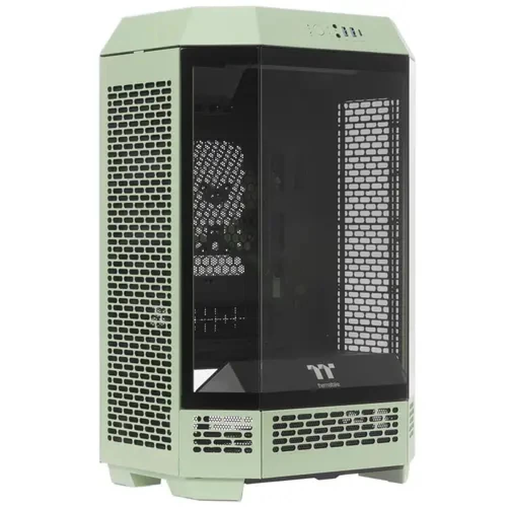 Компьютерный корпус, Thermaltake, The Tower 300 Matcha Green, CA-1Y4-00SEWN-00, Micro Tower, Mini-ITX/M-ATX, USB 3.2*1, USB 3.0*2, HD Audio/mic, 3*140мм CT140, Максимальная длина видеокарты 400мм, М