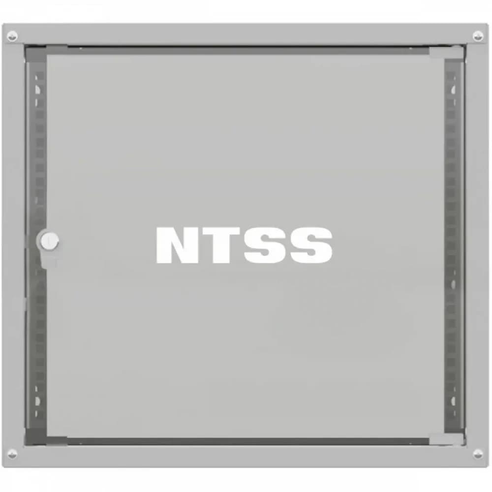 Шкаф коммутационный NTSS Lime (NTSS-WL6U5545GS) настенный 6U 550x450мм пер.дв.стекл несъемн.бок.пан. 30кг серый 370мм 9.6кг 110град. 370мм IP20 укомплектованный