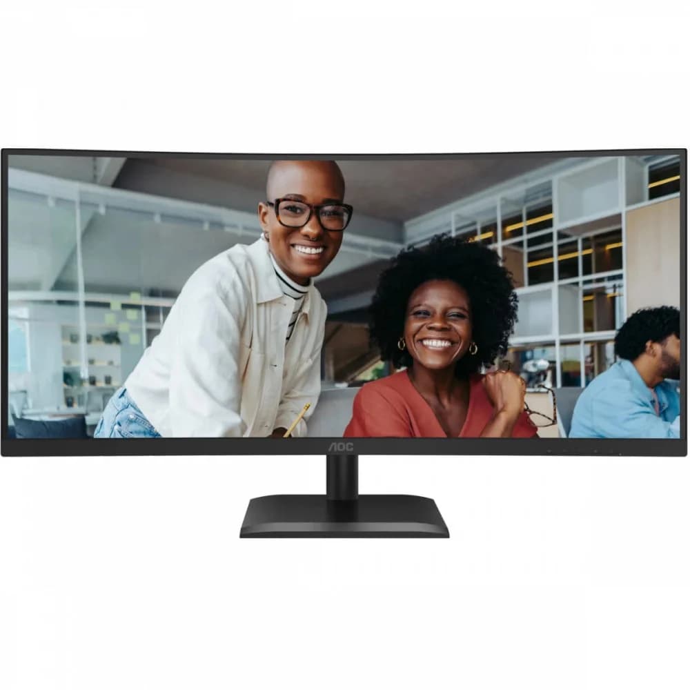 Монитор AOC 34" CU34E4CV 1500R, 21:9, VA, UWQHD, 4ms, 350cd, HDMI, DP, USB, USB-C, LAN, SPK, HAS