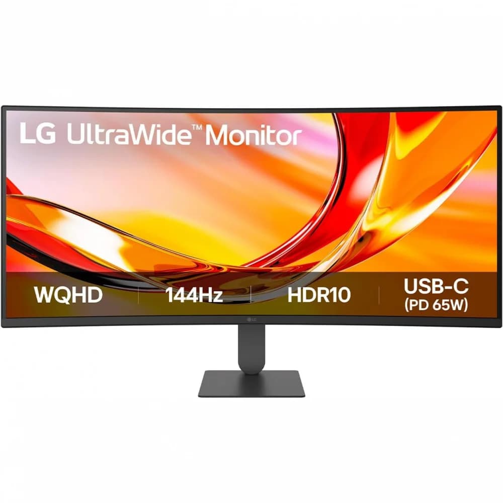 Монитор LG 34" UltraWide 34U640B-B черный VA LED 1ms 21:9 HDMI матовая HAS 300cd 178гр/178гр 3440x1440 144Hz DP UW USB 6.9кг