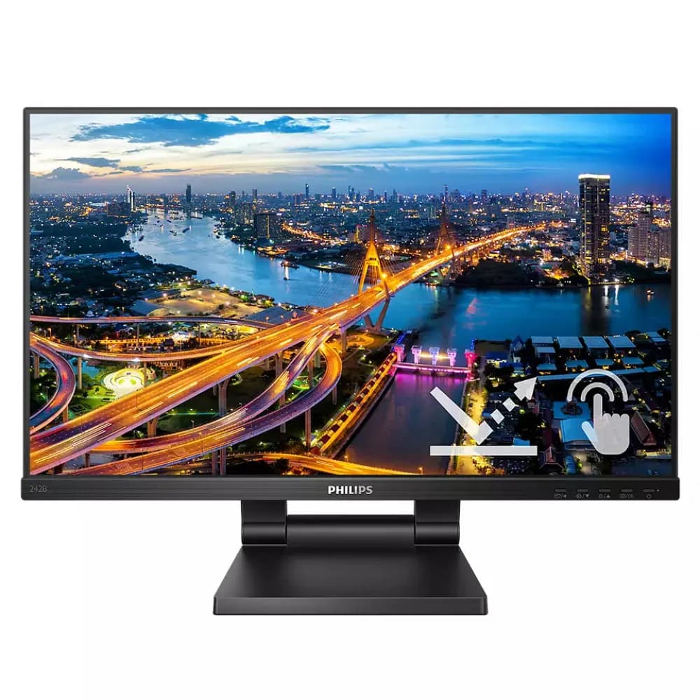 Монитор Philips 23.8" B Line 242B1TC черный IPS LED 16:9 HDMI M/M матовая HAS 250cd 178гр/178гр 1920x1080 75Hz VGA DP FHD USB Touch 6.67кг