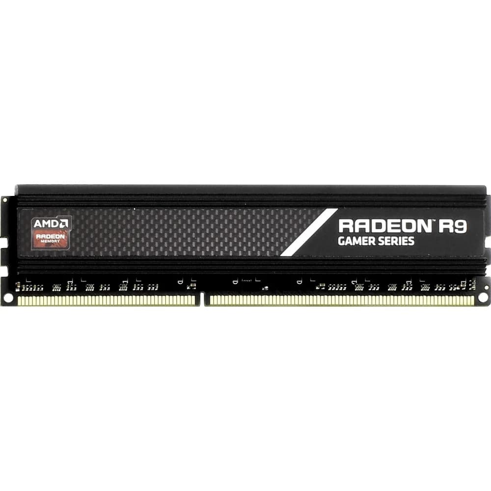 16GB AMD Radeon™ DDR4 3200 DIMM R9 Gamers Series Black Gaming Memory R9S416G3206U2S Non-ECC, CL16, 1.35V, Heat Shield, RTL, (183047) {40}