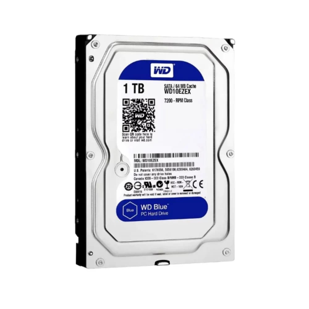 Жесткий диск Western Digital Blue 1TB SATA 3.5" 7200RPM 64Mb Характеристики: Интерфейс: SATA 6 Гбит/с Емкость после форматирования: 1 000 204 МБ Форм-фактор: 3,5 дюйма Advanced Format (AF): Да Соотв