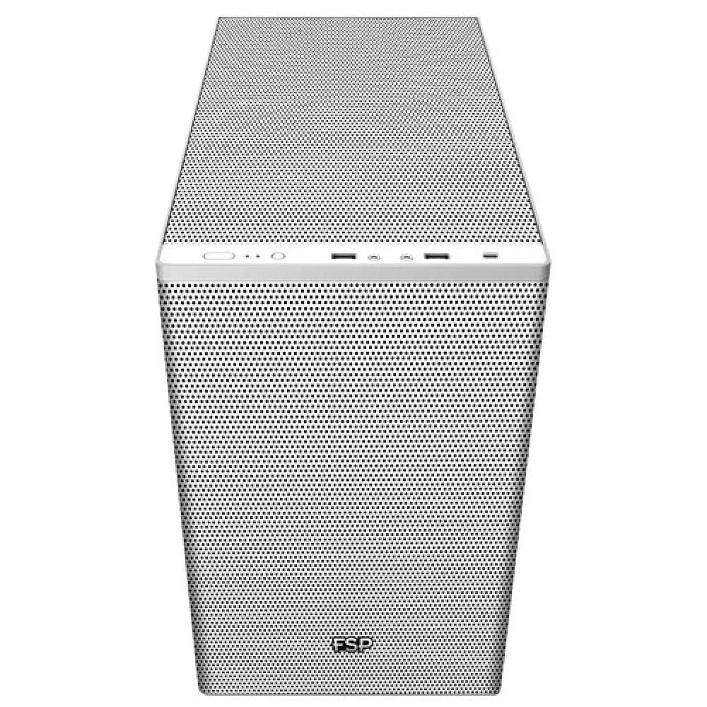 Компьютерный корпус FSP CST360W, Без БП, 2xUSB3.0/1xType-C, 2xFAN120, Tempered Glass, White, mATX