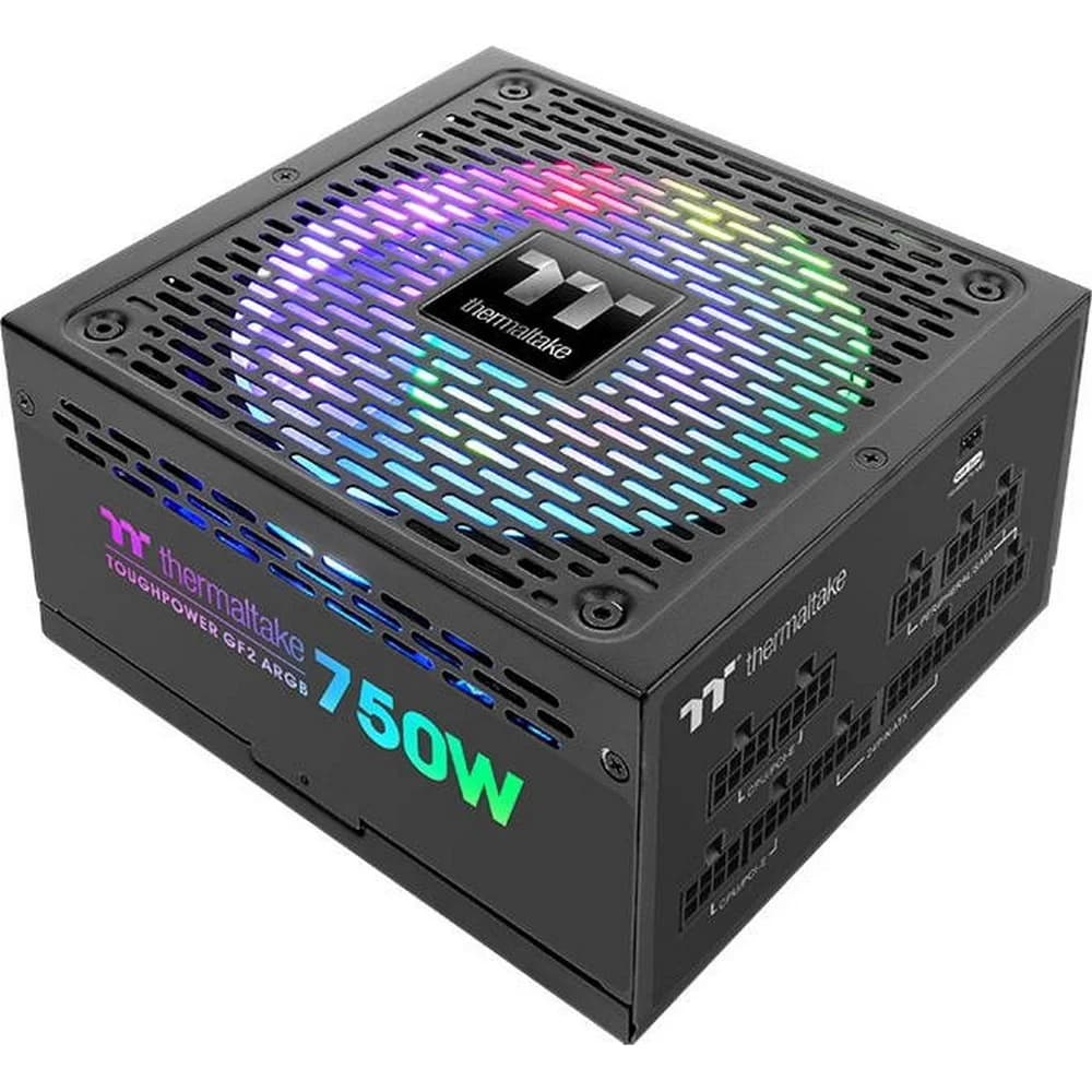 Блок питания, Thermaltake, Toughpower GF2 ARGB 750W, PS-TPD-0750F3FAGE-2, 750W, ATX, 80 Plus Gold, APFC, 20+4 pin, 4+4pin, 9*Sata, 4*Molex, 1*FDD, 4*PCI-E 6+2 pin, Вентилятор 14 см, Кабель питания,