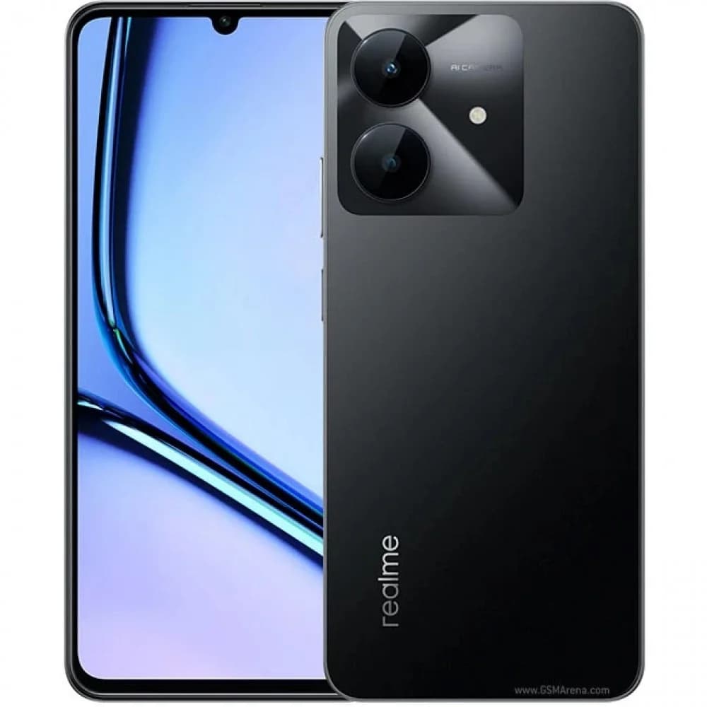 Смартфон Realme RMX3938 Note 60х 128Gb 4Gb черный моноблок 3G 4G 2Sim 6.74" 720x1600 Android 14 8Mpix 802.11 a/b/g/n/ac GPS GSM900/1800 GSM1900 A-GPS microSD max2048Gb
