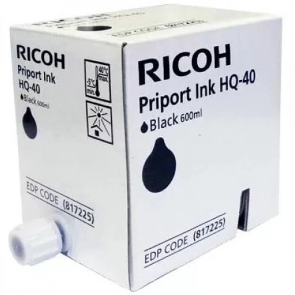 817225 - Чернила (упаковка 5шт) чёрные для дупликатора тип HQ40 для Ricoh Priport JP4500/DX4542/4545/DD4450 (5x600 мл)