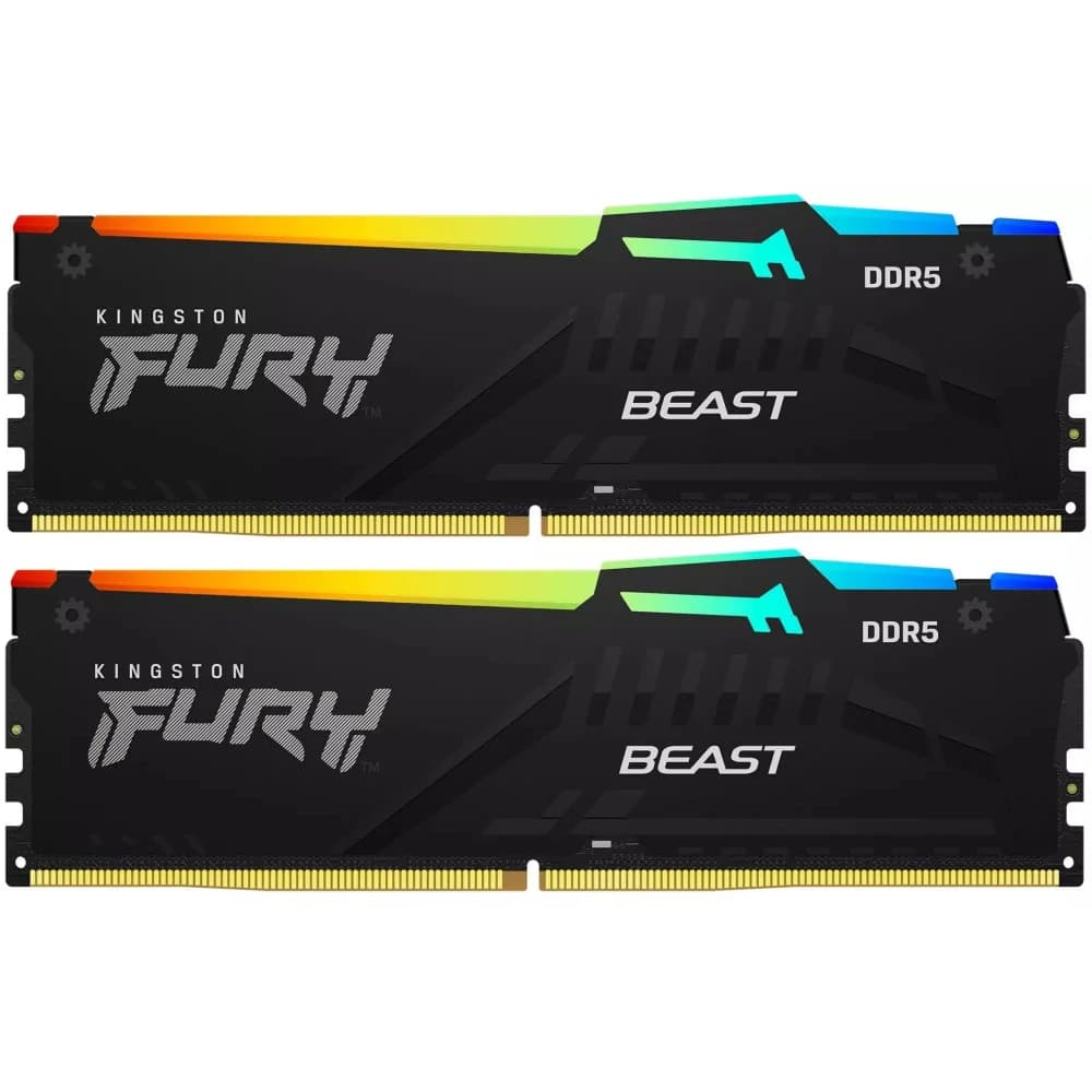 Память DDR5 2x32GB 5200MHz Kingston KF552C40BB2AK2-64 Fury Beast Black RTL PC5-41600 CL40 DIMM ECC 288-pin 1.25В dual rank Ret