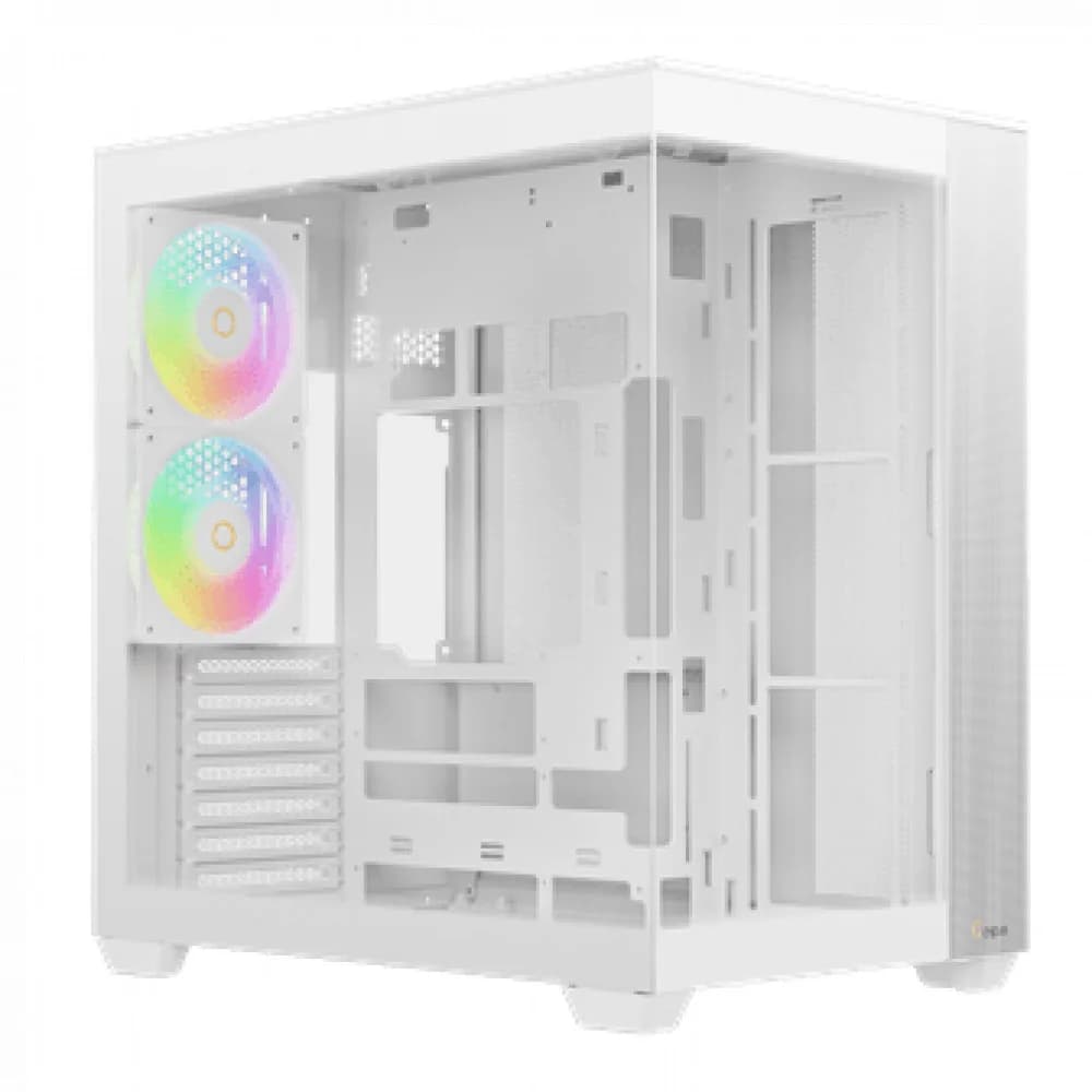 Корпус Ocypus Delta C74 WH ARGB ATX/MATX/ITX, USB3.0x2, Type C, Белый, Delta-C74-WHD200XX-GL