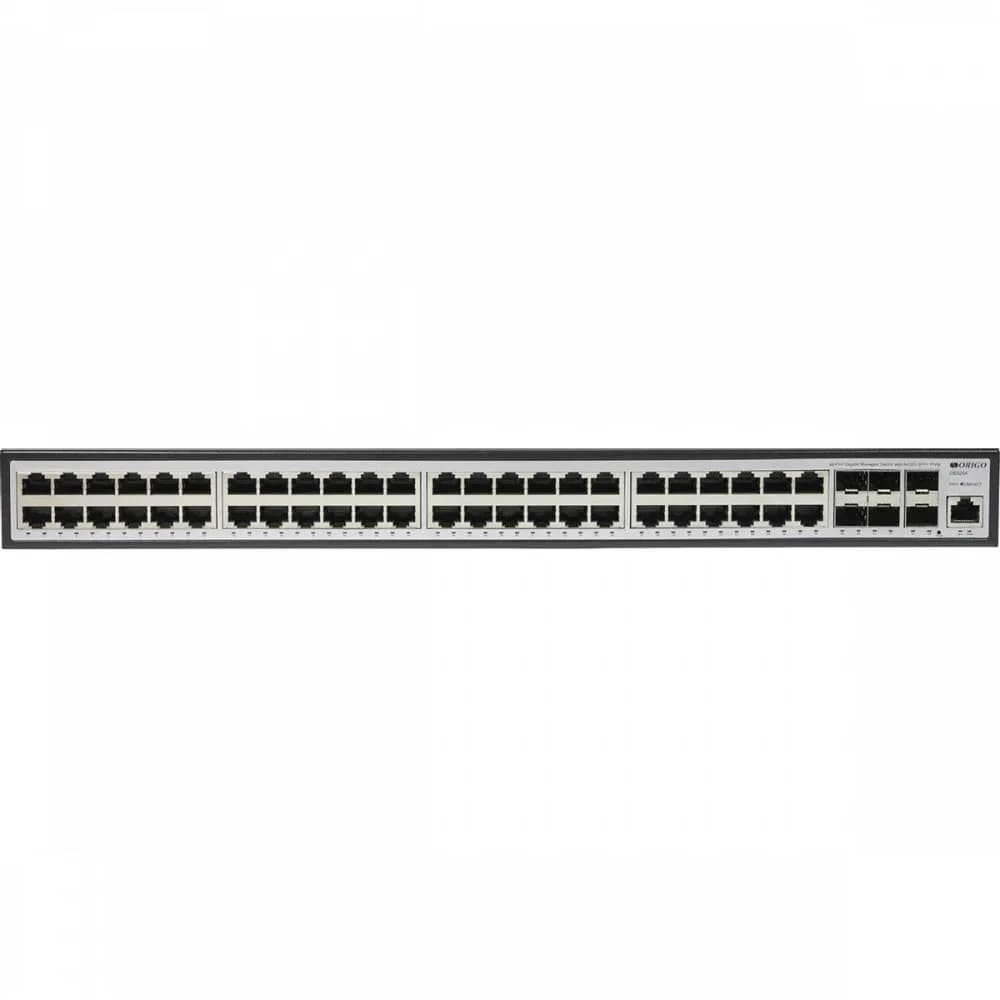 Коммутатор ORIGO Управляемый L3 коммутатор, 48x1000Base-T, 6x10GBase-X SFP+, консольный порт RJ-45, комплект для установки в 19" стойку