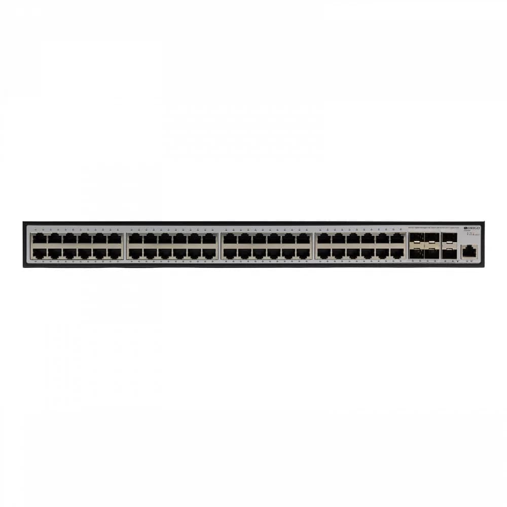 Коммутатор/ Managed L3 Switch 48x1000Base-T PoE, 6x10GBase-X SFP+, PoE Budget 880W, RJ45 Console, 19" w/brackets
