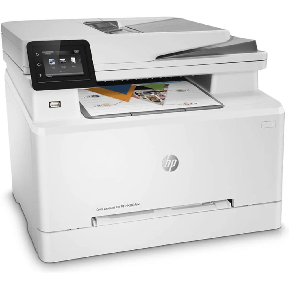 МФУ HP 7KW75A Color LaserJet Pro MFP M283fdw Prntr (A4) Printer/Scanner/Copier/Fax/ADF, 600 dpi, 21 ppm, 800 MHz, 256 MB DDR, 256 MB Flash, tray 250 pages, USB+Ethernet+WiFi, Duty cycle 40000 pages