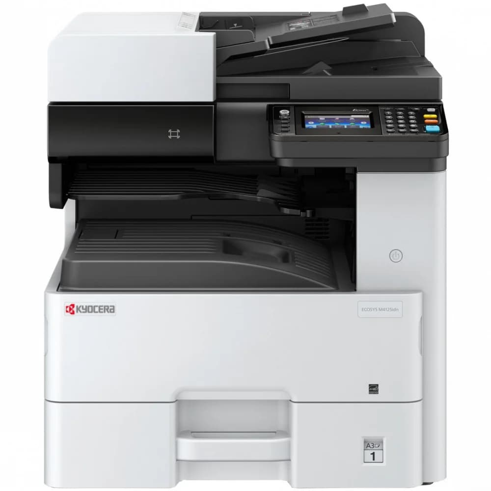 Kyocera M4125idn (Азия, аналог 1102P23NL0) P/C/S, A3, 25/12(A4/A3) стр/мин, 1200x1200 dpi, 1 Гб, USB 2.0, Network, HyPAS, лоток 500 л., Duplex, старт.тонер 3000 стр. Орг. тонер Tk-6110