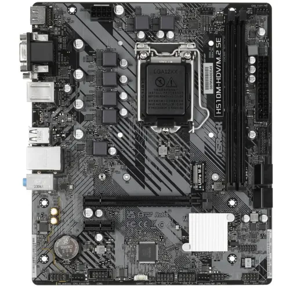 Материнская плата ASRock H510M-HDV/M.2 SE LGA1200 2xDDR4 4xSATA UM.2 D-Sub HDMI DVI mATX