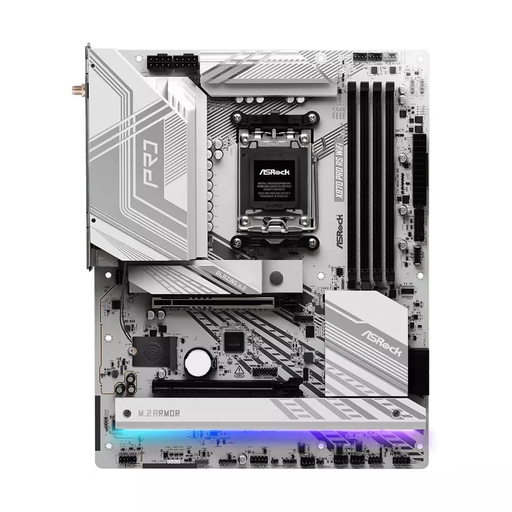 Матплата ASRock X870 Pro RS WiFi, AM5,ATX,4DDR-5,2PCI-Ex16,4SATA3,4xM.2,HDMI,WiFi