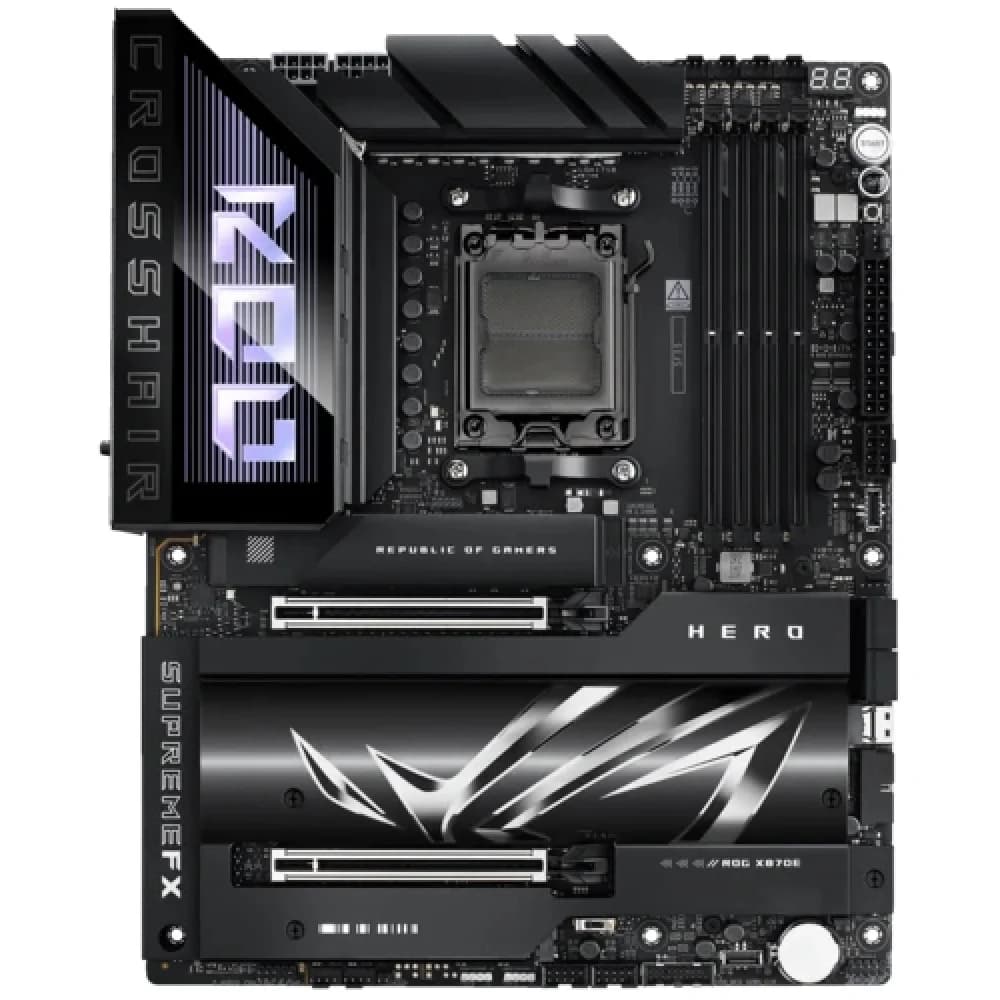 Материнская плата ASUS ROG CROSSHAIR X870E HERO AM5 4xDDR5 4xSATA Raid 5xM.2 1xSlimSAS, 10xUSB, ATX