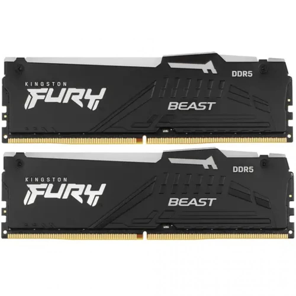 DIMM DDR5 64 GB kit 5600MHz Kingston Fury Beast RGB (AMD), KF556C36BBEAK2-64, (2x32GB) CL36