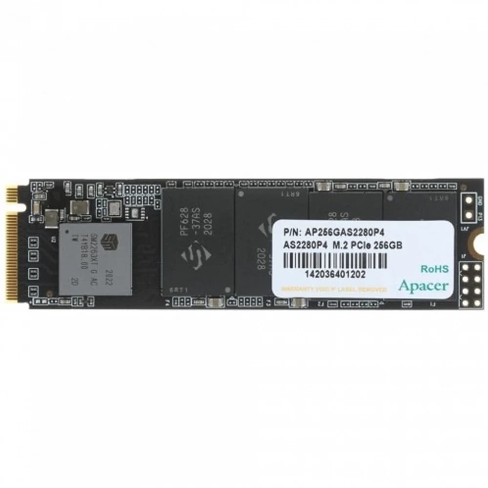 Apacer SSD AS2280P4X 256Gb M.2 2280 PCIe Gen3x4, R2100/W1700 Mb/s, 3D NAND, MTBF 1.8M, NVMe, 100TBW, Retail, 3 years (AP256GAS2280P4X-1)