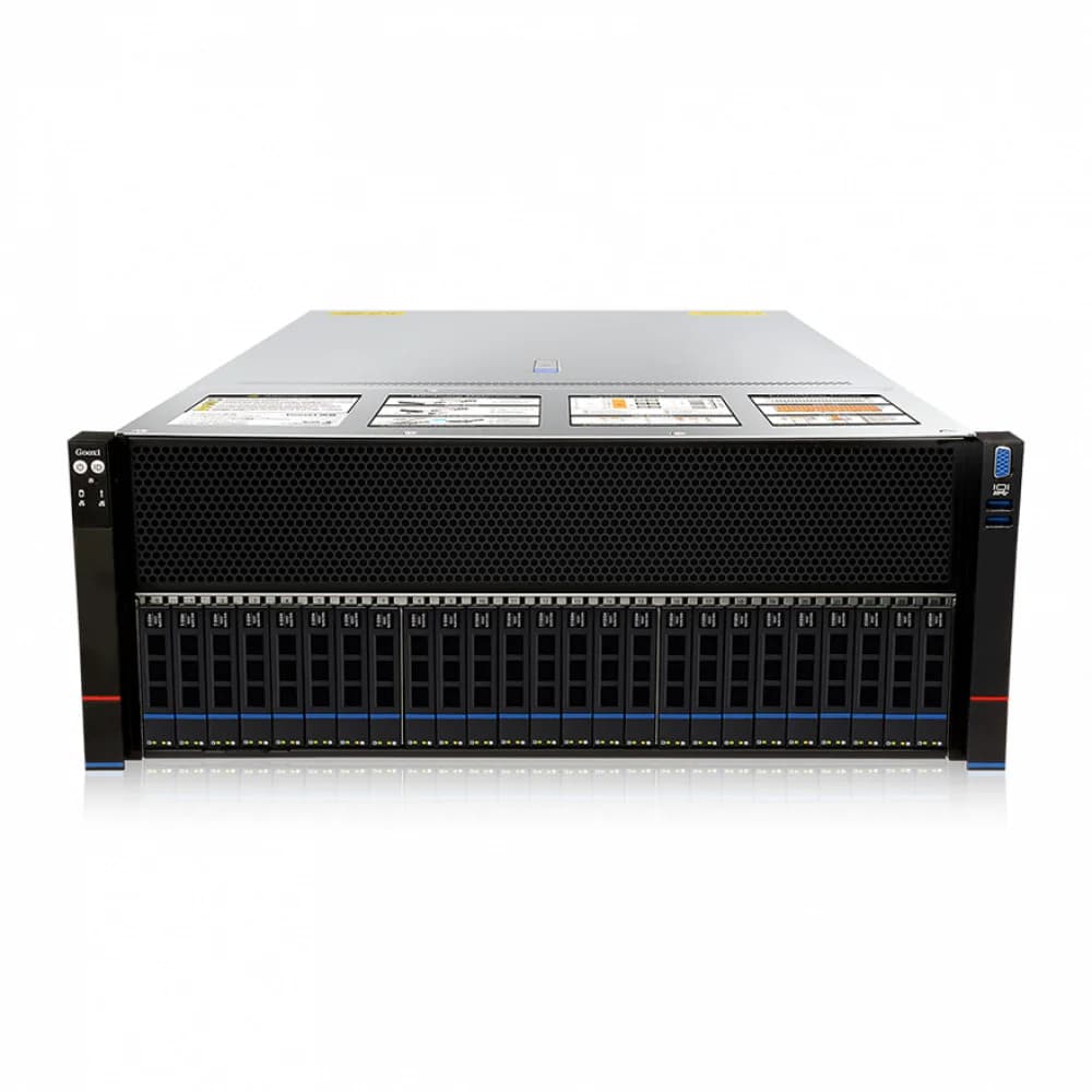 Серверная платформа/ Gooxi SYR4110G-D24R-G5 4U -10 GPU platform based on AMD 9005 , compatible with 9004 4* 2700W PSU, EU power cables, support 24 NVMe, 10*GPU cables for H200, H100, rail kits, OCP