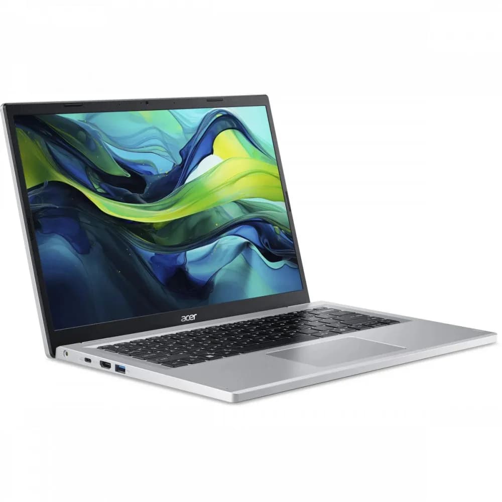Ноутбук/ ACER Aspire AG14-21P-R4XC 14"(1920x1200 (матовый) IPS)/AMD Ryzen 3 7320U(2.4Ghz)/8192Mb/256PCISSDGb/noDVD/Int:UMA/Cam/BT/WiFi/50WHr/war 1y/1.5kg/Silver/NoOS