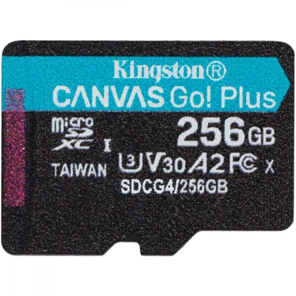 Флеш карта microSDXC 256GB Kingston SDCG4/256GBSP Canvas Go! Plus V10 A2 w/o adapter