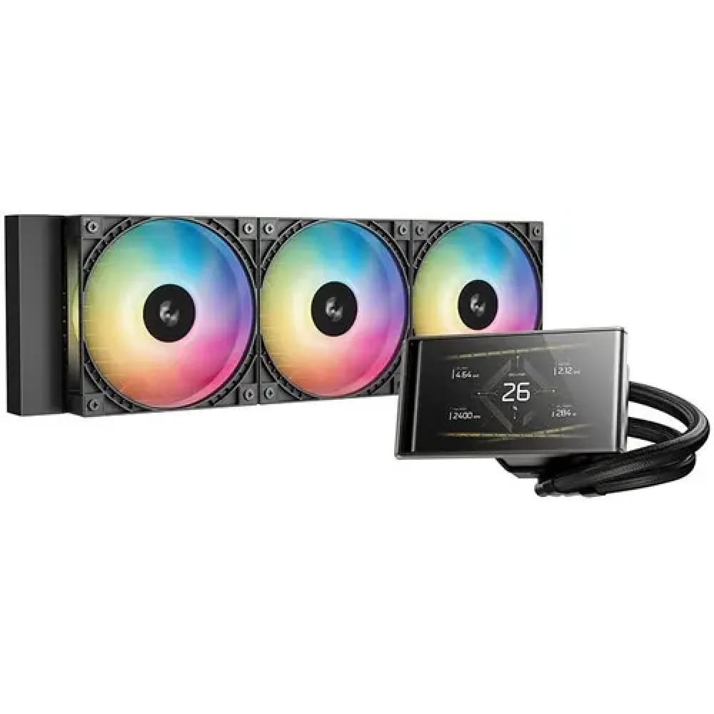 Система водяного охлаждения Deepcool LT360 Vision ARGB Soc-AM5/AM4/1200/1700/1851 черный 4-pin 32dB Al LCD 350W Ret (R-LT360VISION-BKAMMC-G-1)