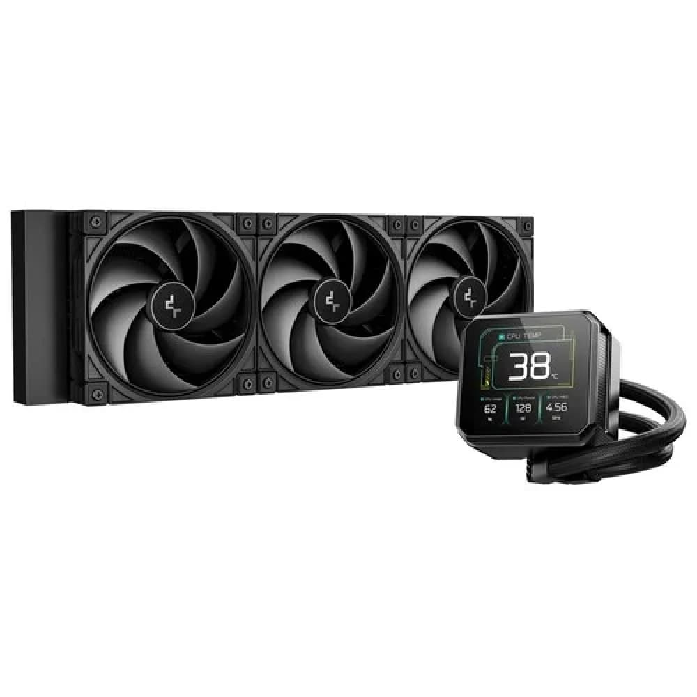 Система водяного охлаждения Deepcool Spartacus 360 Soc-AM5/AM4/1200/1700/1851 черный 4-pin 19-36dB Al LCD Ret (R-SPT360-BKDSMP-G-1)