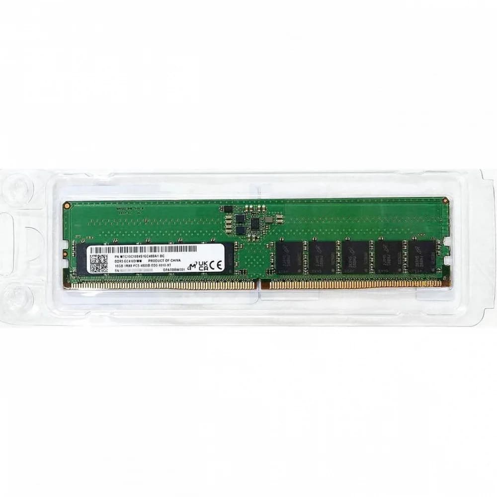 Оперативная память 16GB DDR5 1Rx8 5600B UDIMM (Micron) NEW,