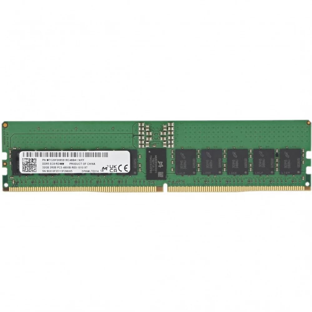 Оперативная память 32GB DDR5 2Rx8 4800B-R RDIMM (Micron) NEW,