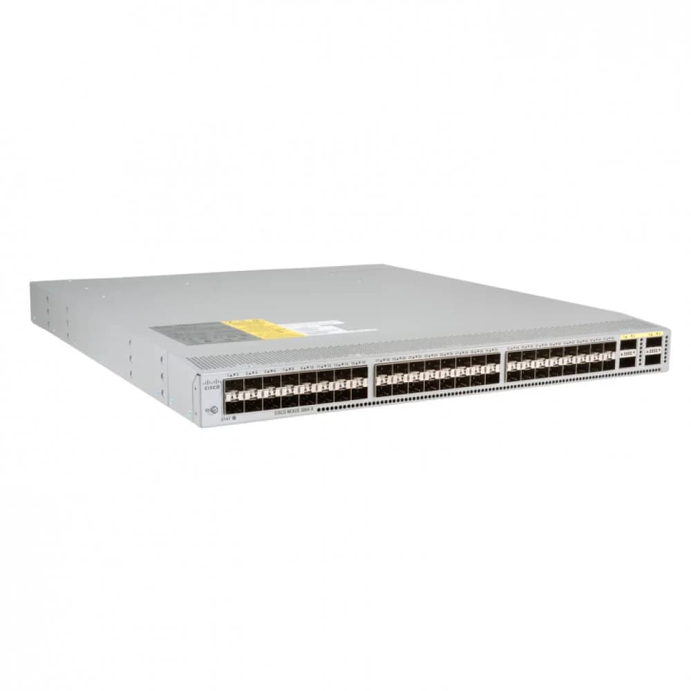 N3K-C3064PQ-10GX 48x 10Gb SFP+, 4x 40Gb QSFP+ uplink, Layer 3 (Base Services Package (лицензия N3K-BAS1K9)), 2x PS 400W AC, FAN (Port Side Intake), DRAM 4GB