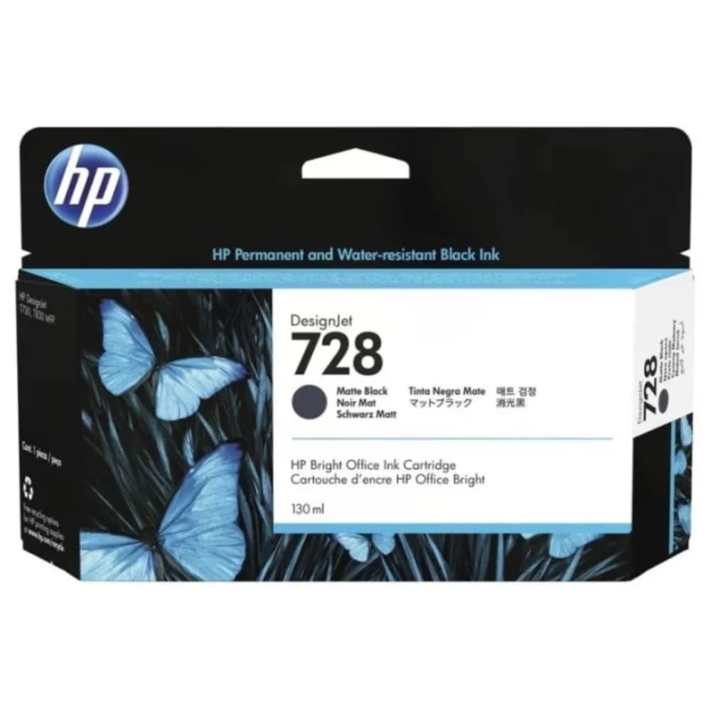 Струйный картридж HP DesignJet 728, матовый черный, 130 мл 3WX25A