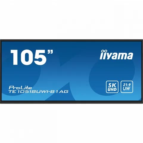 Информационный дисплей 105" 21:9 5120x2160(UHD 5K) VA, TOUCH, 40-touch point, 60 Hz, 450 cd/m, H178°/V178°, 4000:1, 1.07B, 6,5 ms, 4xHDMI, DP, 2xUSB-C, 2xRJ-45, RS232C, 6xUSB Type A, USB Type B, Spe