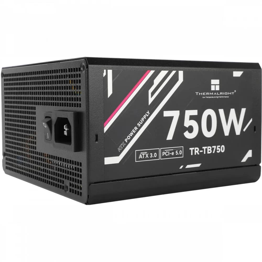 Блок питания 750W/ Power Supply Thermalright, 750W 80+ Bronze (ATX, 3.0, PCIe 5.0, Full modular, 1x24(20+4)pin, 2xCPU 8(4+4)pin, 4xPCIe*2 8(6+2)pin, 3xSATA3, 1x12+4pin (12VHPWR PCIe 5.0 12+4pin 600m