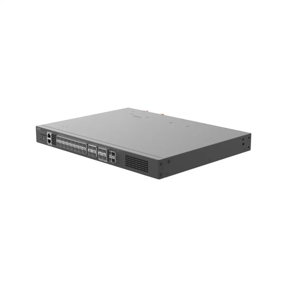 Коммутатор Ruijie RG-S6120-20XS4VS2QXS, 20 x 1GE/2.5GE/10GE SFP+ ports,4 x 10GE/25GE SFP28 ports,2 x 40GE QSFP+ ports (Note: One switch provides a maximum of 32 x 10GE ports, 2 x power module slots