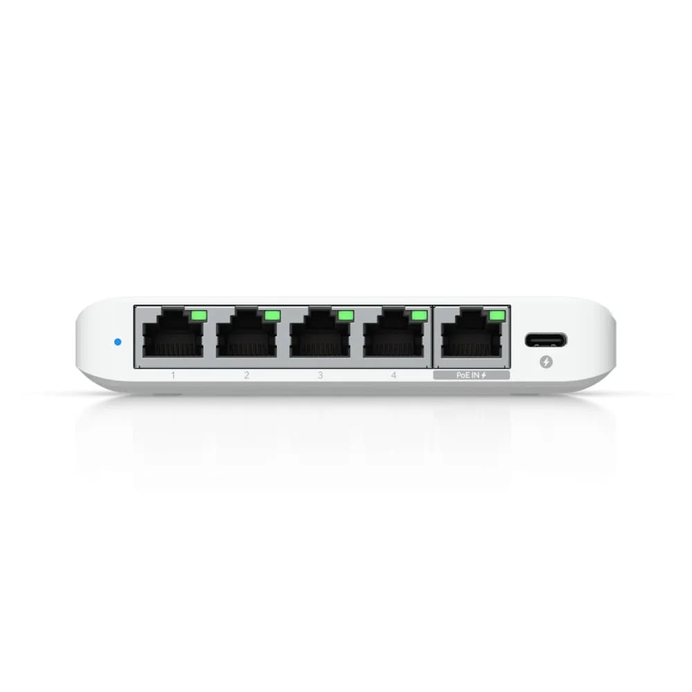 Коммутатор Ubiquiti UniFi Switch Flex Mini 2.5G Compact, 5-port 2.5G switch that can be powered with PoE or a USB-C adapter.