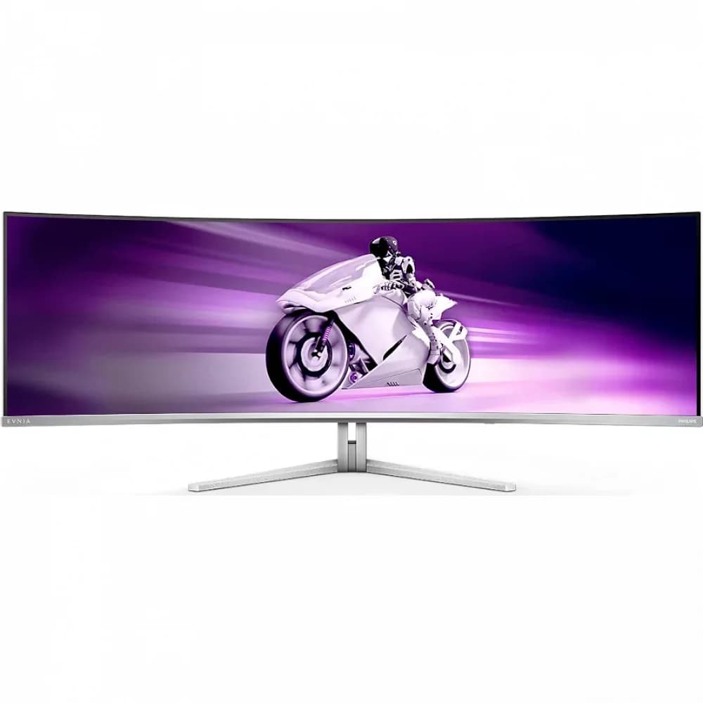 Изогнутый Игровой Монитор 49" PHILIPS 49M2C8900/00/01, QD OLED, 5120x1440, 240Hz, R1800, 350кд/м, 0,03мс, 1 500 000:1, 32:9, 178º/ 178º, 2xHDMI, 1xDP, 1xUSB-C, 1xAudio out, Колонки 4x7,5W DTS Sound,